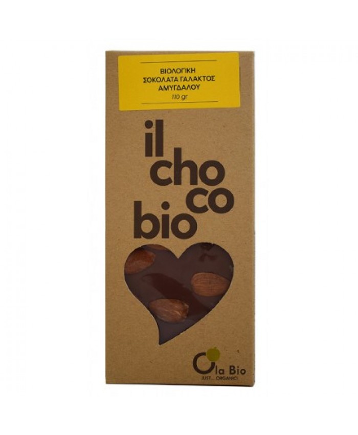 ΣΟΚΟΛΑΤΑ ΓΑΛΑΚΤΟΣ ΜΕ ΑΜΥΓΔΑΛΟ ΒΙΟ OLA-BIO 110gr